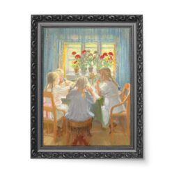 Anna Ancher Małe dziewczynki na przyjęciu herbacianym wydruk na płótnie 50×70