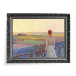 Anna Ancher Młoda dziewczyna przy płocie spogląda na pola Skagen 70×50