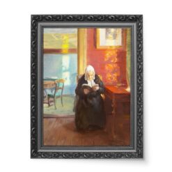 Anna Ancher Wnętrze czerwonego pokoju Ane Brøndum wydruk na płótnie 50×70