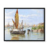 Antonietta Brandeis Łodzie rybackie Wenecja 50×40 w RAMIE Antonietta Brandeis Łodzie rybackie Wenecja 50×40 w RAMIE