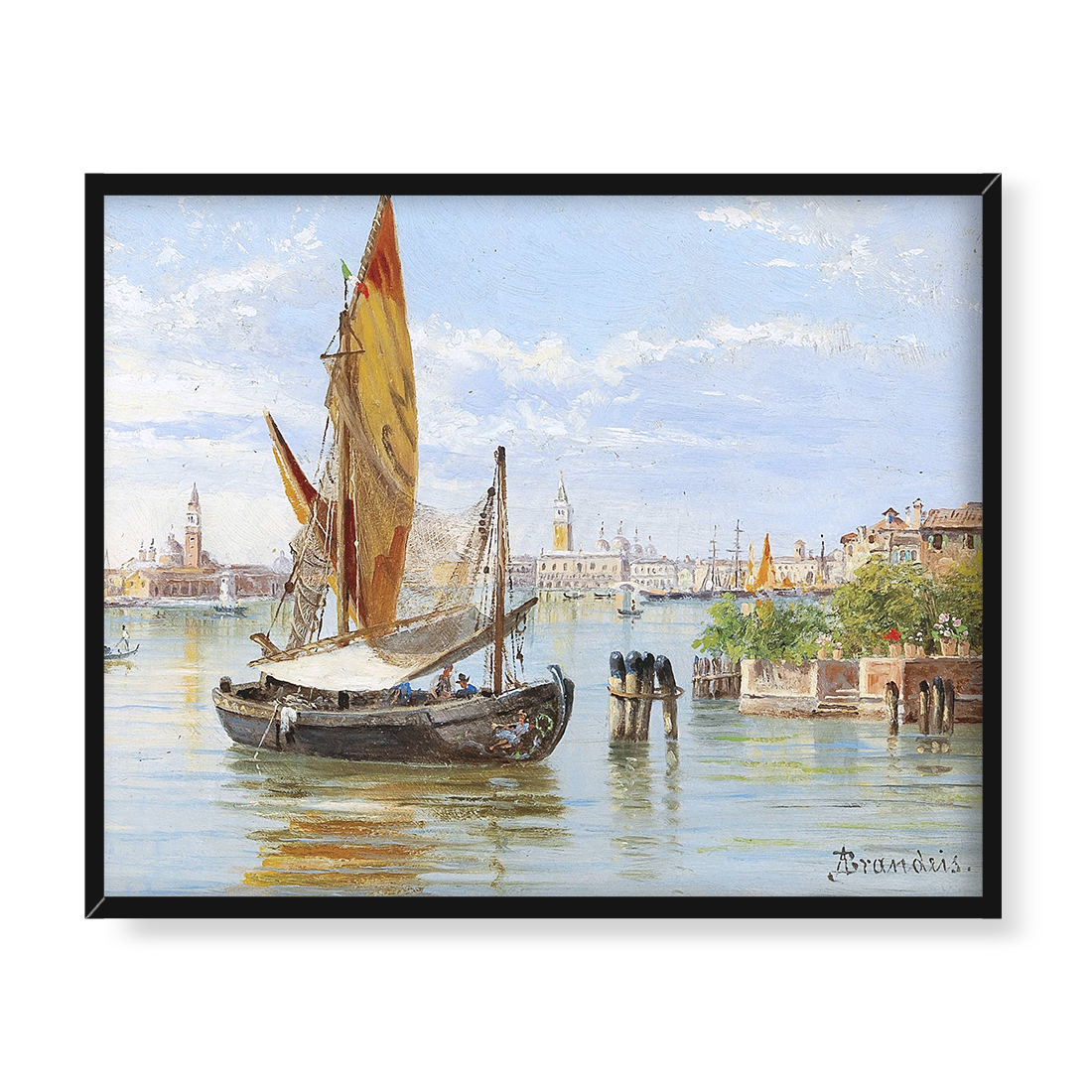 Antonietta Brandeis Łodzie rybackie Wenecja 50x40