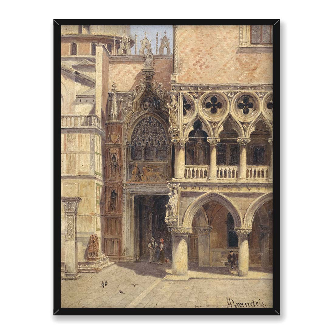 Antonietta Brandeis Porta della Carta Pałacu Dożów 30x40 w RAMIE