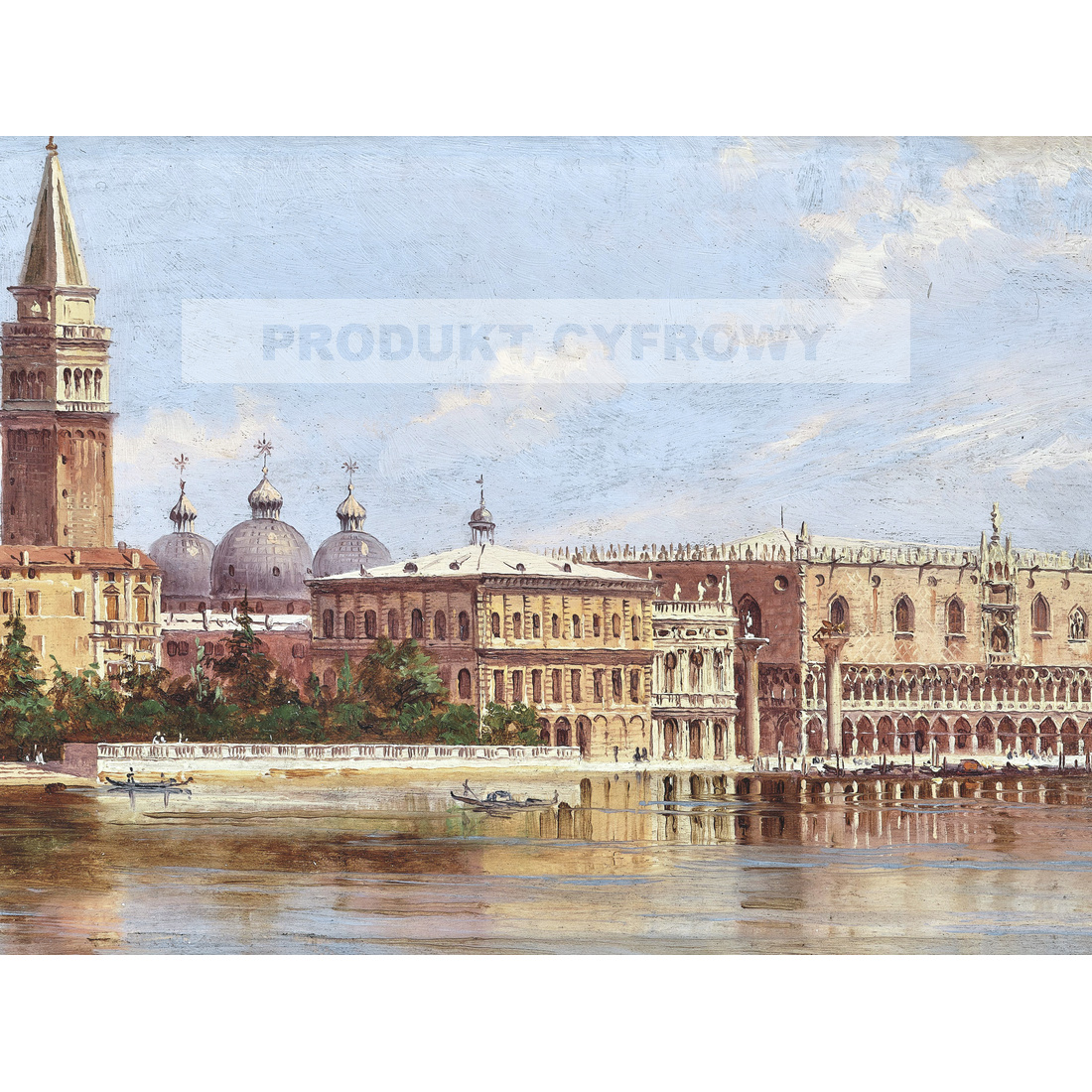 Antonietta Brandeis Widok na Pałac Dożów w Wenecji — produkt cyfrowy do pobrania