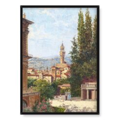 Antonietta Brandeis Widok na Palazzo Vecchio z ogrodu Boboli 50×70