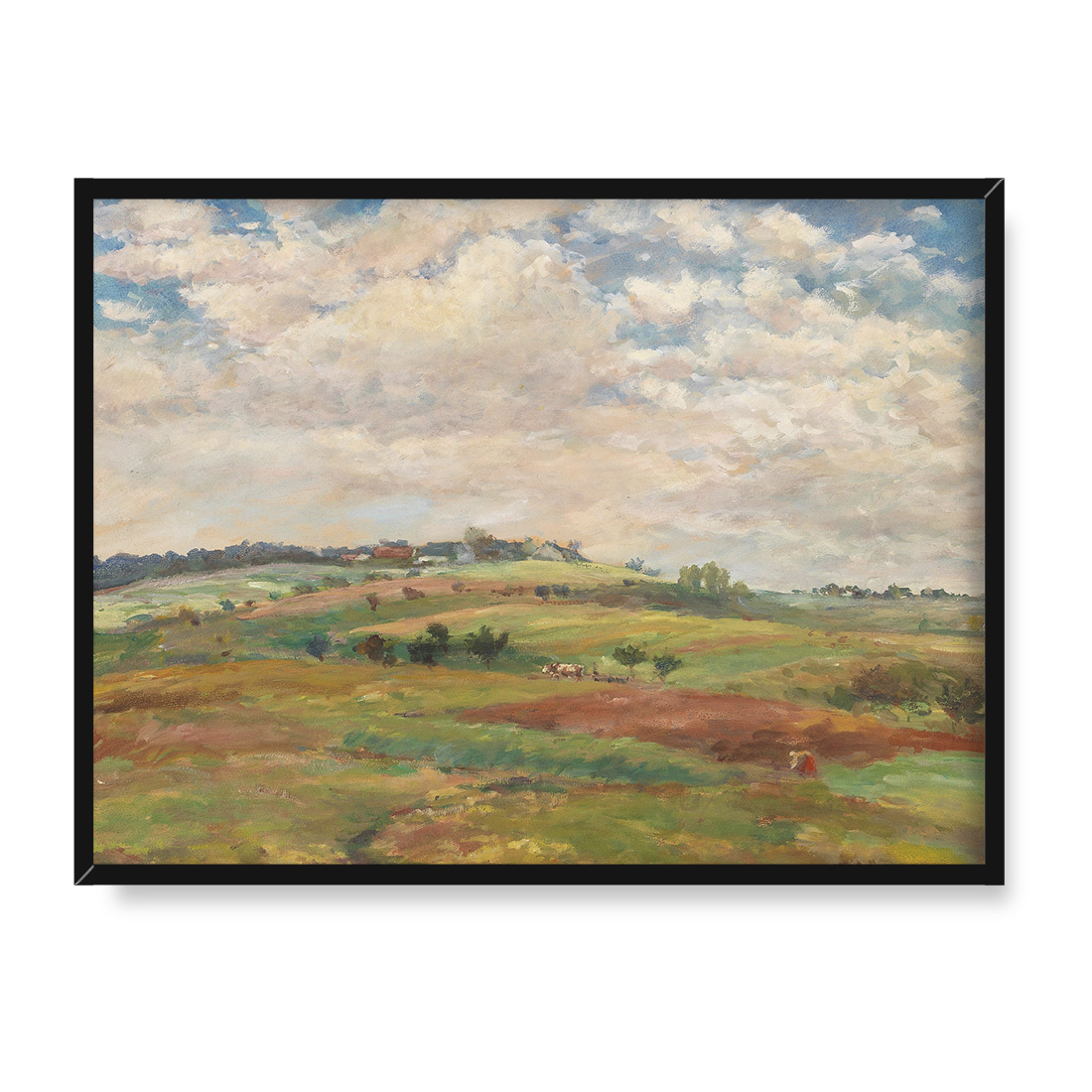 Antonin Slavicek Pejzaż pastwiskowy w letnim świetle 40x30 w RAMIE