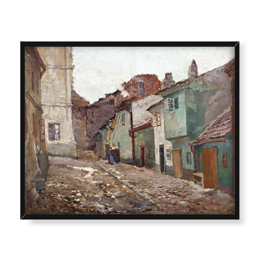 Antonin Slavicek Złota uliczka 50x40 w RAMIE