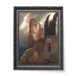 Arnold Bocklin Ruiny nad morzem wydruk na płótnie 50×70