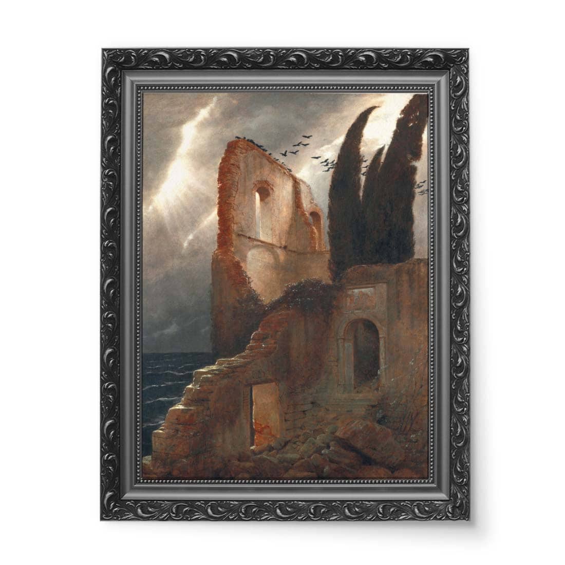 Arnold Bocklin Ruiny nad morzem wydruk na płótnie 50x70