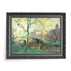 Arthur Clifton Goodwin Widok na Boston Fens Fogg 70×50