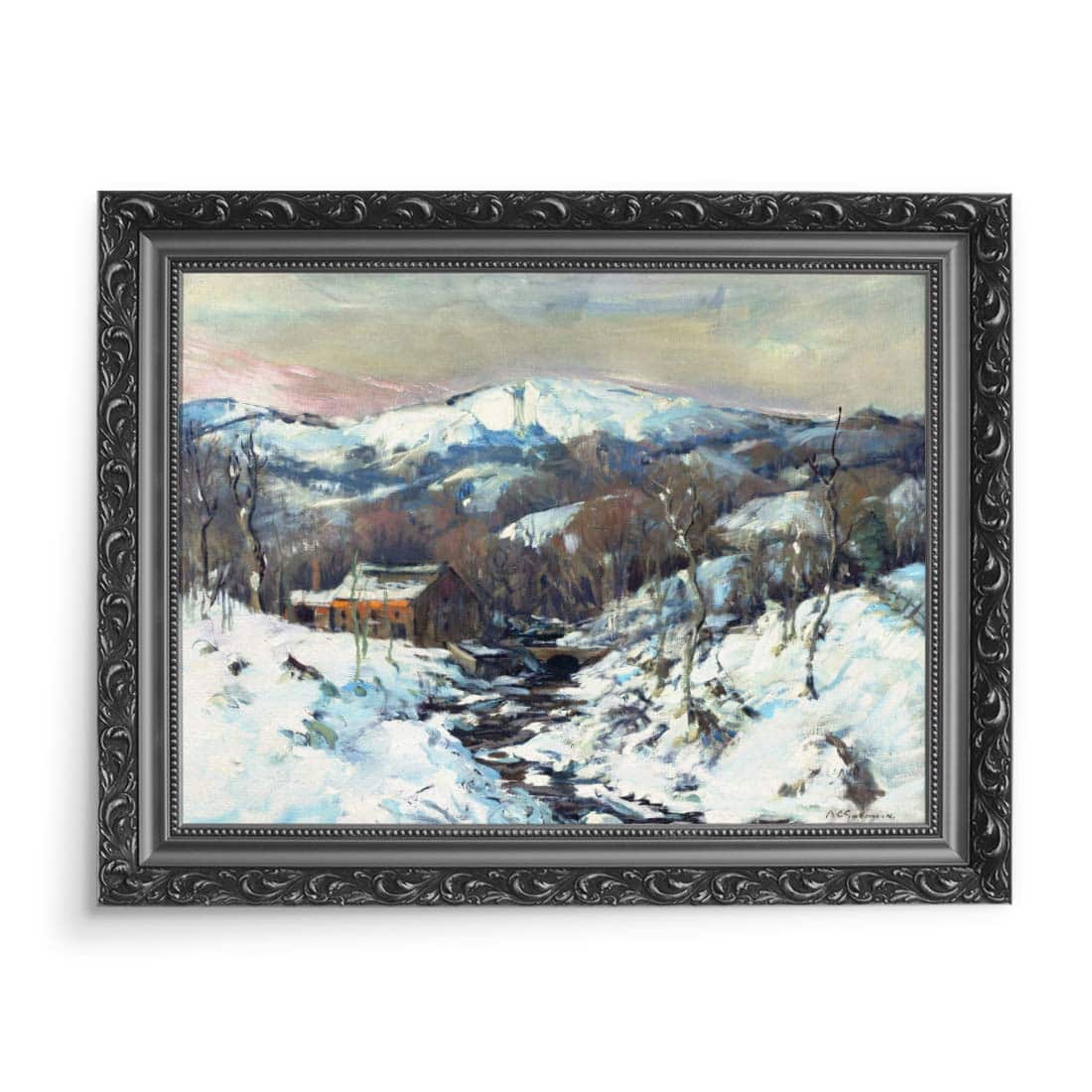 Arthur Clifton Goodwin Zaśnieżone brzegi rzeki 70x50