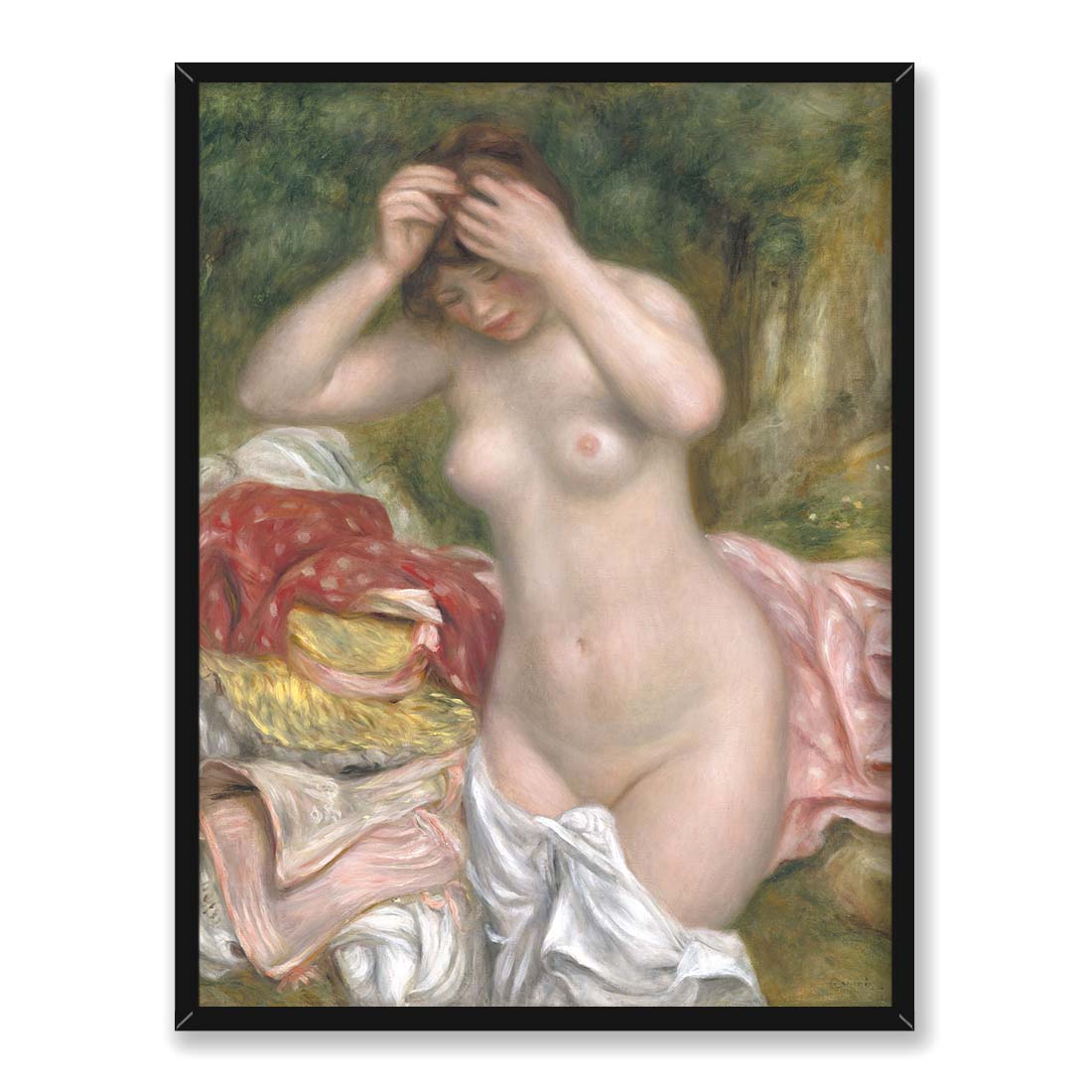 Auguste Renoir Kąpiąca się układająca włosy 30x40