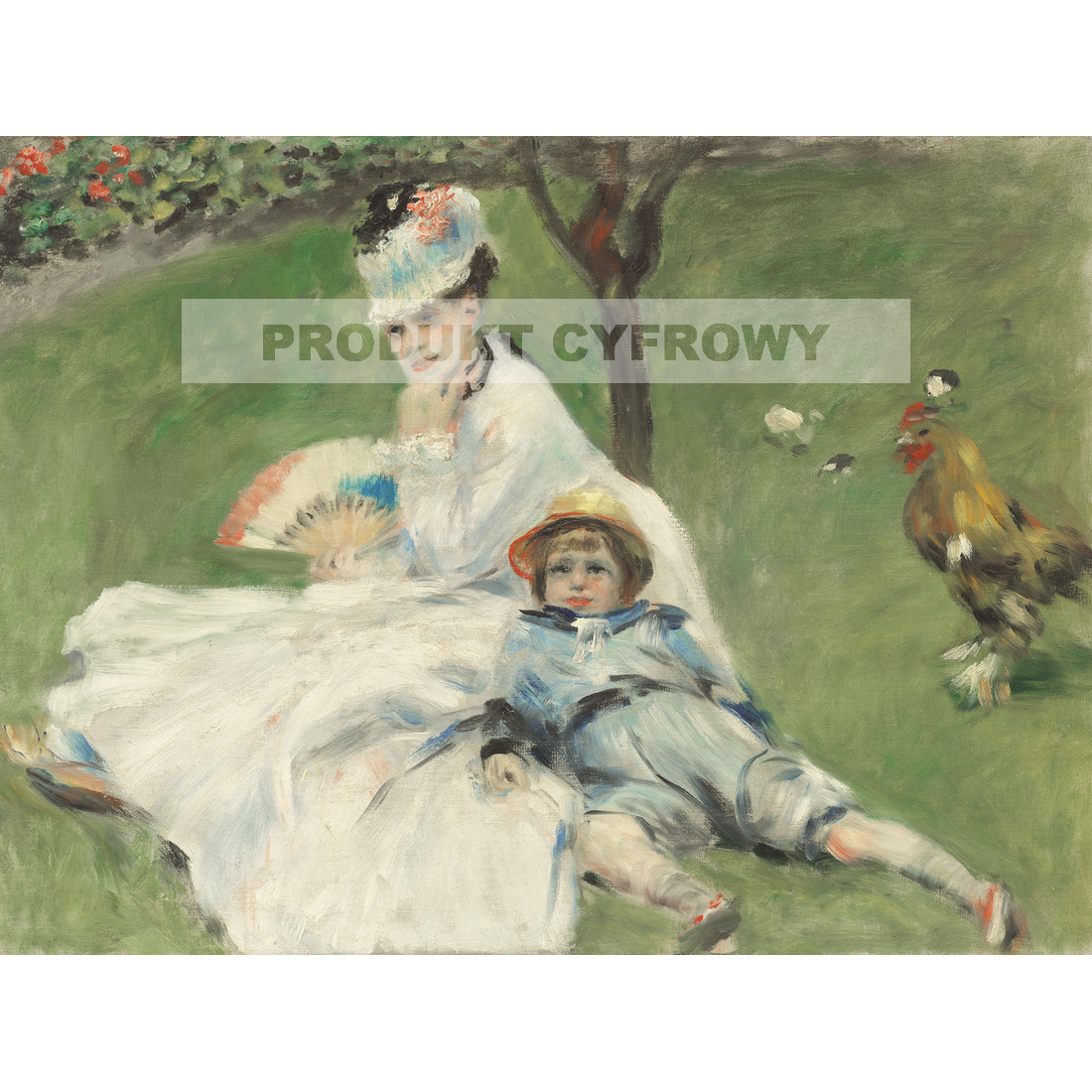 Auguste Renoir Madame Monet i jej syn — produkt cyfrowy do pobrania