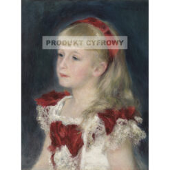 Auguste Renoir Panna Grimprel z czerwoną wstążką — produkt cyfrowy do pobrania