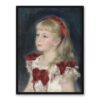 Auguste Renoir Panna Grimprel z czerwoną wstążką 30×40 w RAMIE Auguste Renoir Panna Grimprel z czerwoną wstążką 30×40 w RAMIE