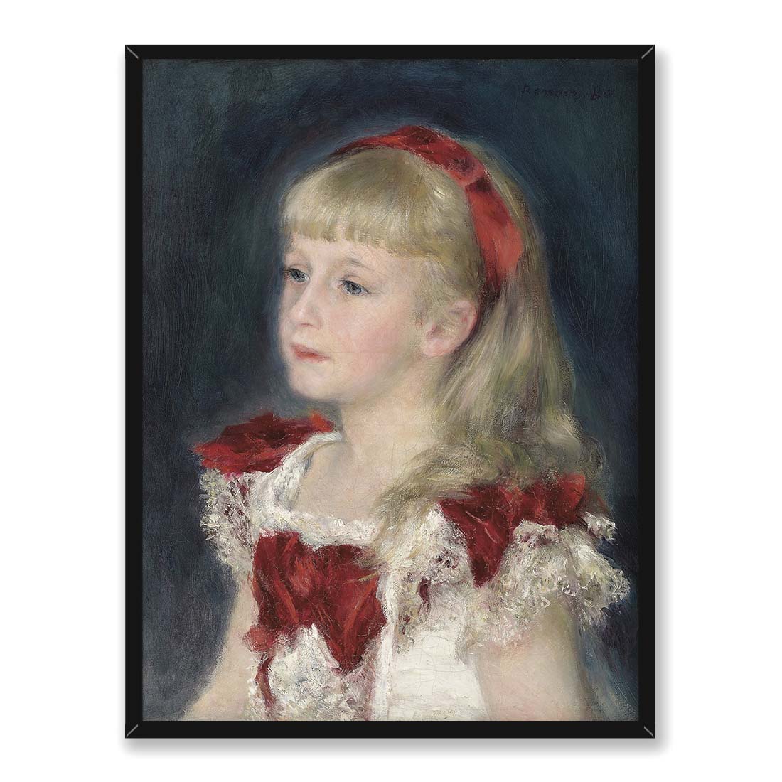 Auguste Renoir Panna Grimprel z czerwoną wstążką 30x40 w RAMIE