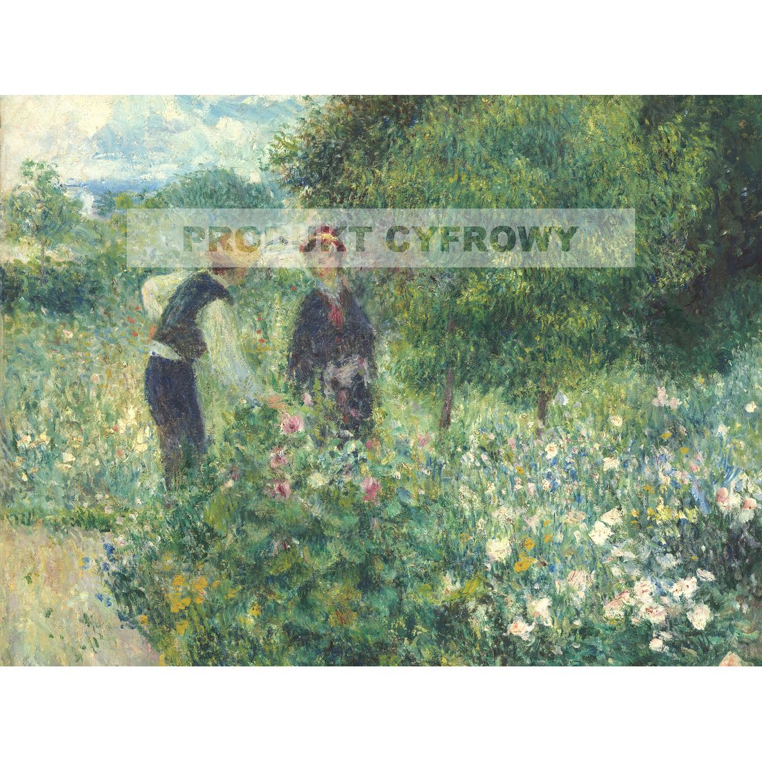 Auguste Renoir Zbieranie kwiatów — produkt cyfrowy do pobrania