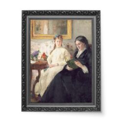 Berthe Morisot Portret pani Morisot i jej córki pani Pontillon wydruk na płótnie 50×70