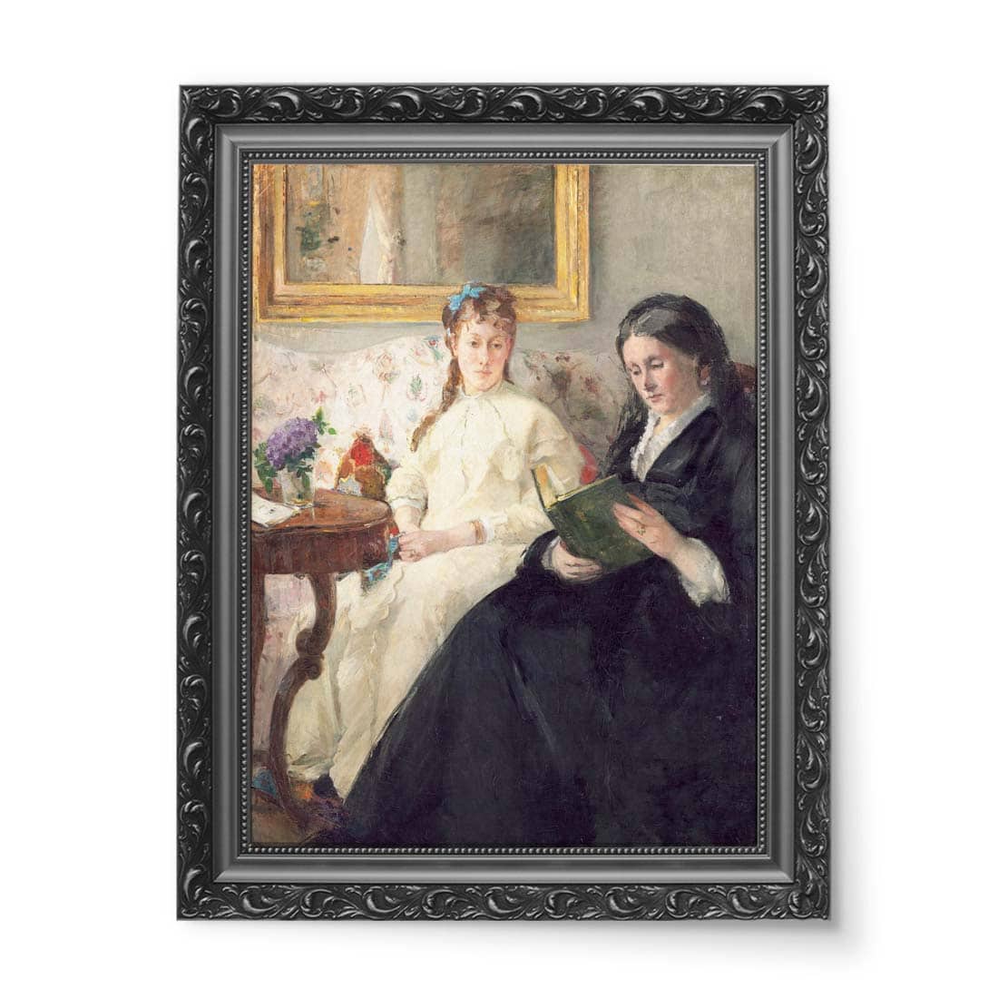 Berthe Morisot Portret pani Morisot i jej córki pani Pontillon wydruk na płótnie 50x70