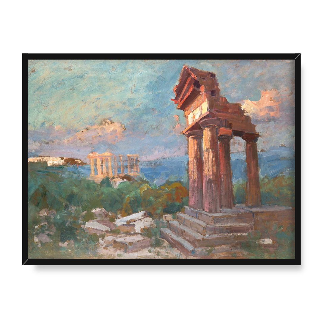 Bronisława Rychter-Janowska Dolina świątyń w Agrigenti na Sycylii 30x40