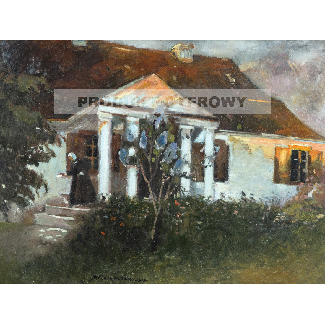 Bronisława Rychter-Janowska Dworek w zachodzącym słońcu — produkt cyfrowy do pobrania