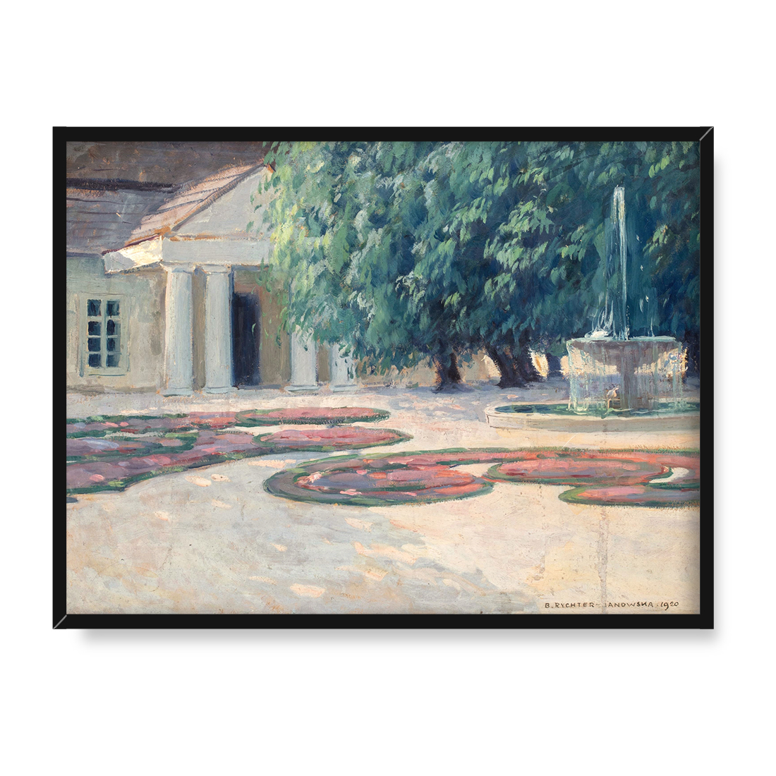 Bronisława Rychter-Janowska Dworek z fontanną 30x40