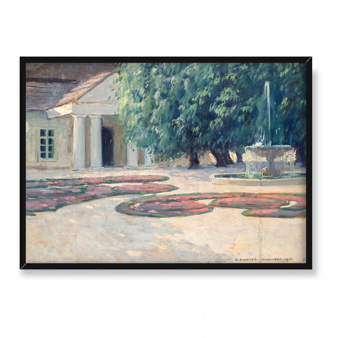 Bronisława Rychter-Janowska Dworek z fontanną 70x50