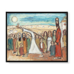 Dawid Kirszenbaum Uzdrowienie scena biblijna 50×40