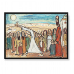 Dawid Kirszenbaum Uzdrowienie scena biblijna 70×50