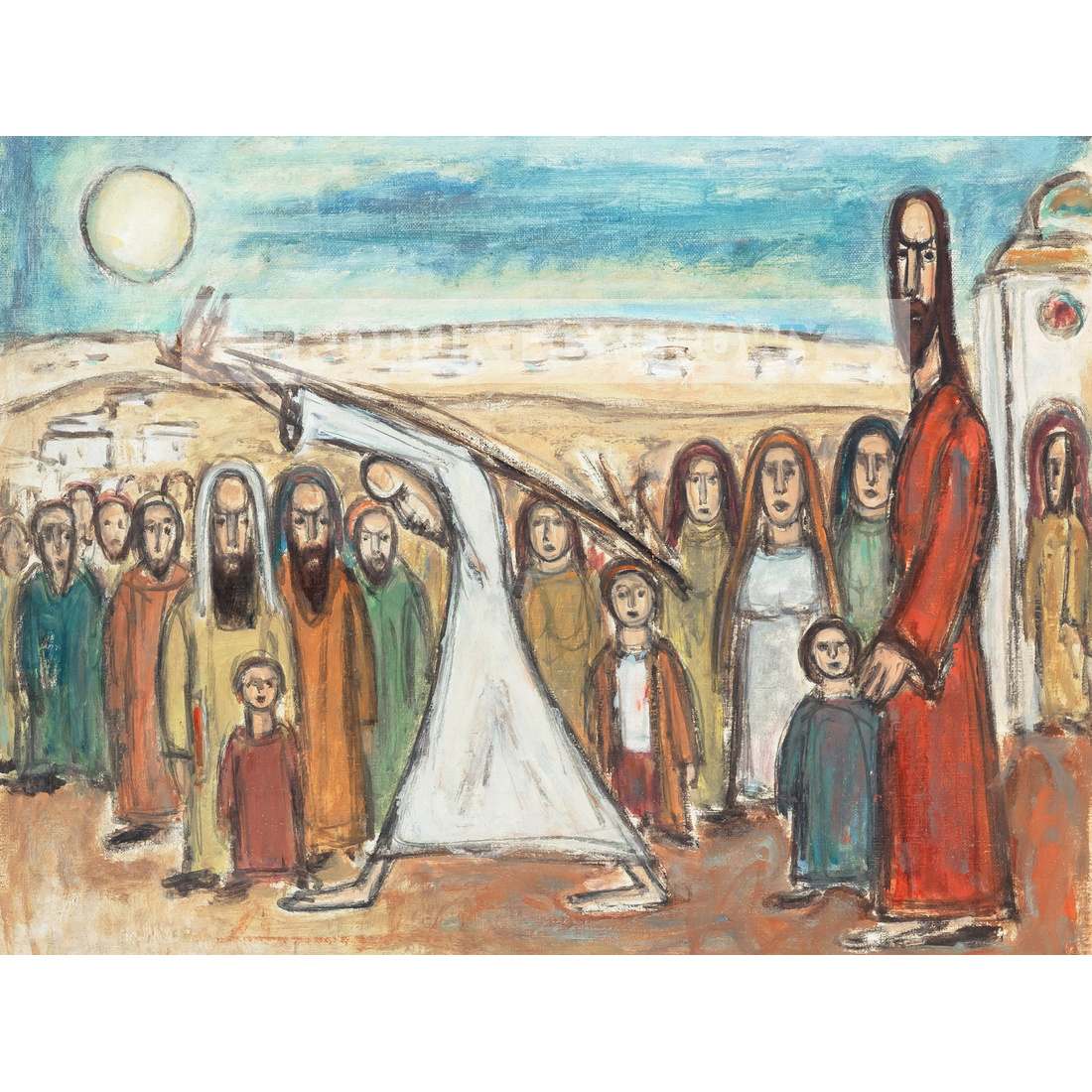 Dawid Kirszenbaum Uzdrowienie scena biblijna — produkt cyfrowy do pobrania