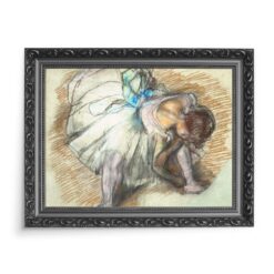 Edgar Degas Tancerka dopasowująca but 70×50