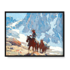 Edgar Payne Jeździec i koń juczny w górach Sierra Nevada 30×40