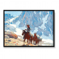 Edgar Payne Jeździec i koń juczny w górach Sierra Nevada 70×50