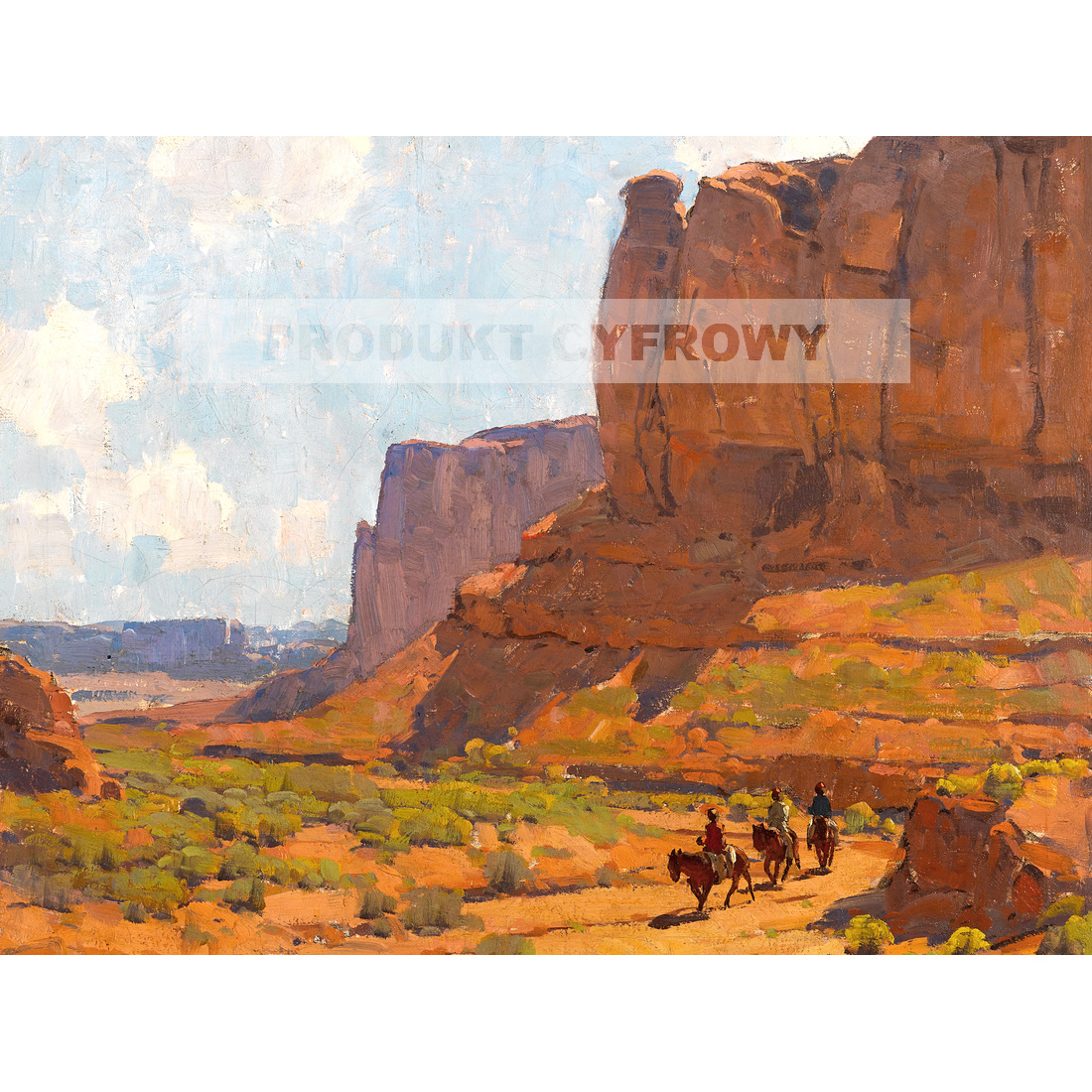 Edgar Payne Monument Valley koryto rzeki — produkt cyfrowy do pobrania
