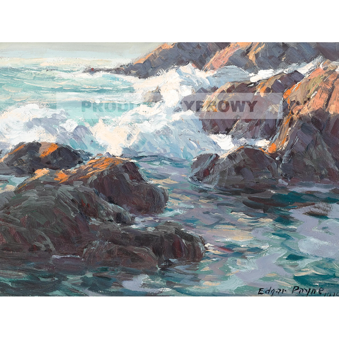 Edgar Payne Skalisty nadmorski pejzaż — produkt cyfrowy do pobrania