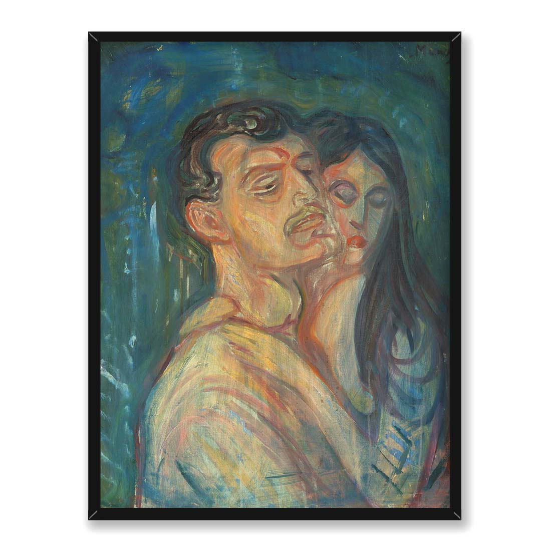 Edvard Munch Głowa przy głowie 30x40 w RAMIE