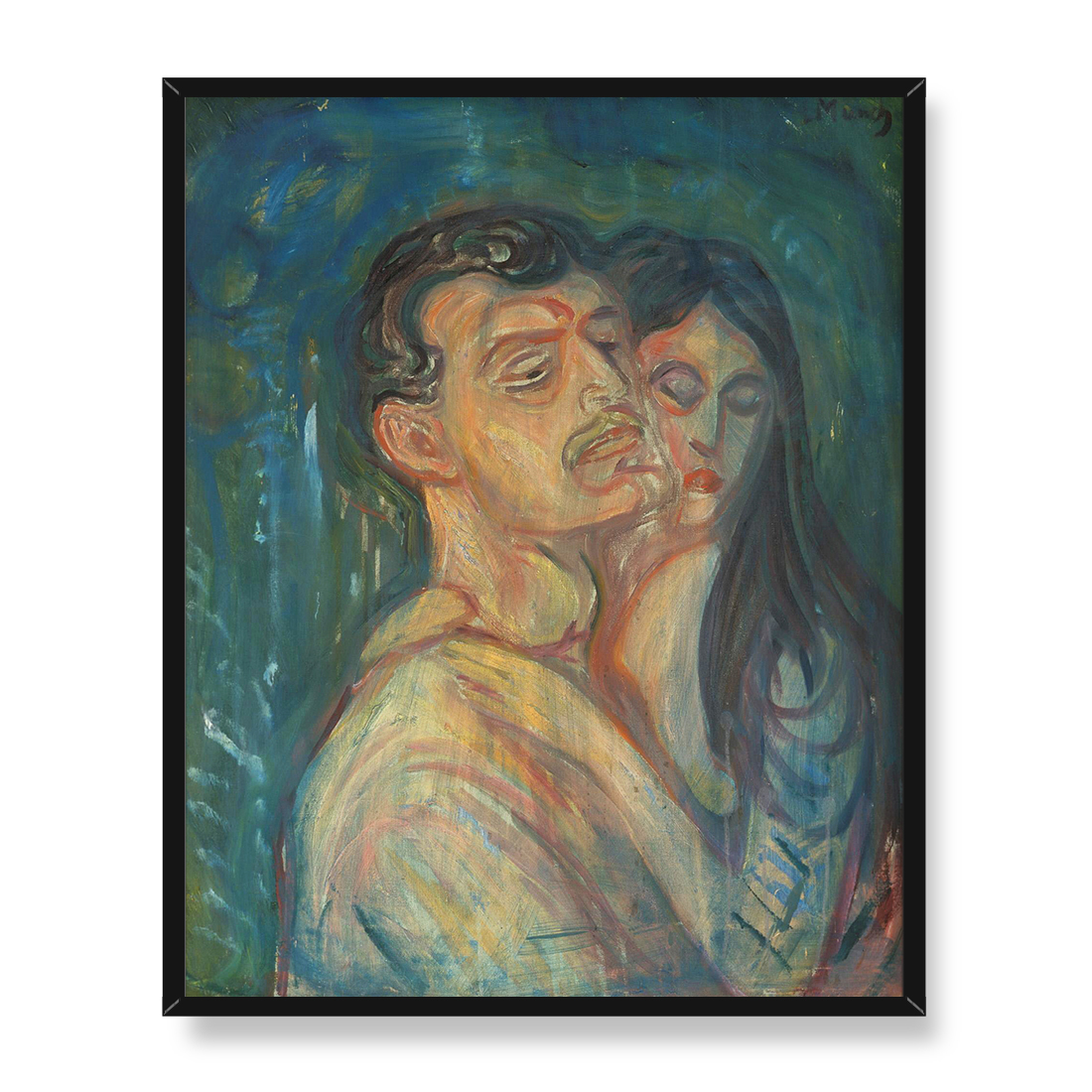 Edvard Munch Głowa przy głowie 40x50 w RAMIE