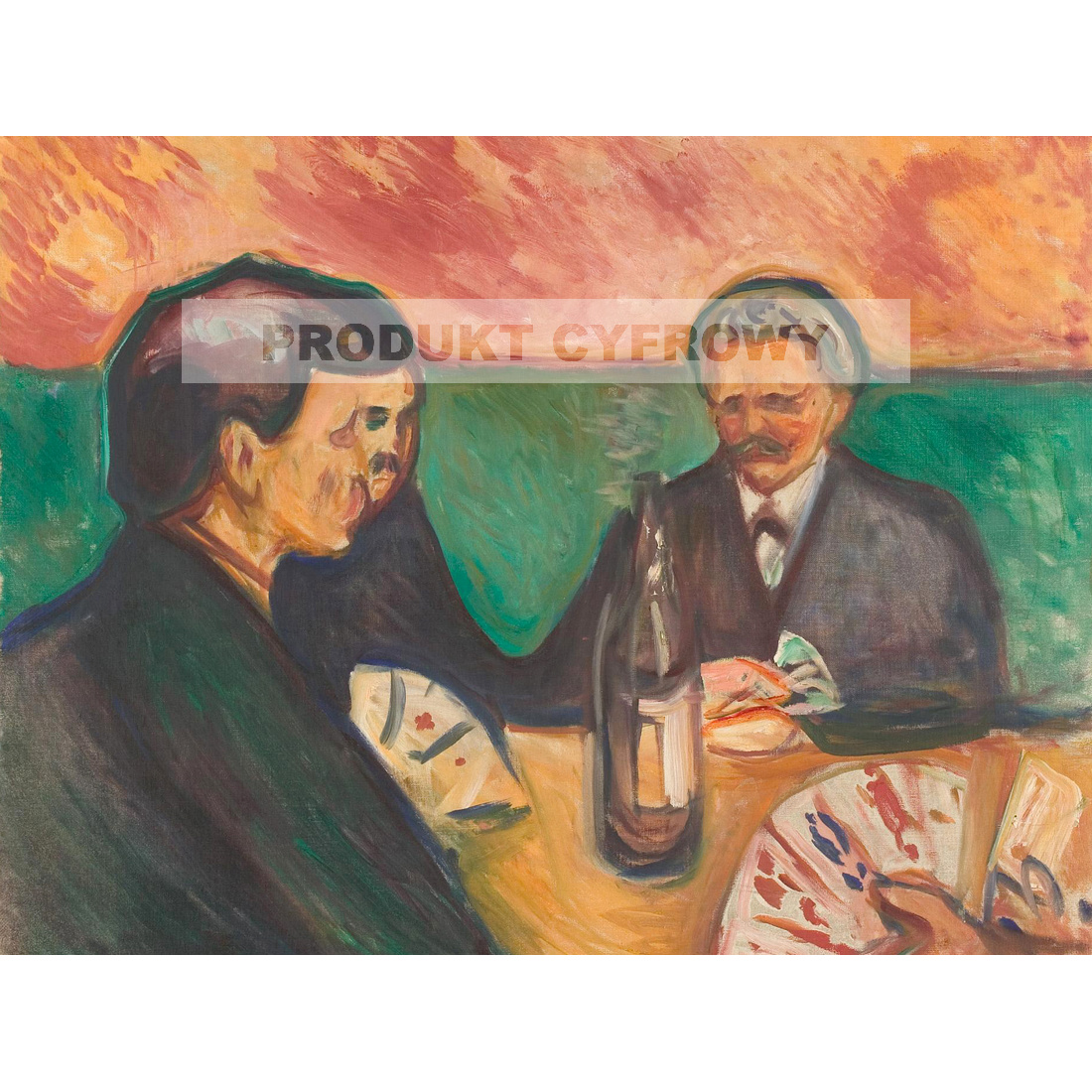 Edvard Munch Gracze w karty w Elgersburgu — produkt cyfrowy do pobrania