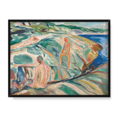 Edvard Munch Kąpiący się mężczyźni na skałach 2 40×30