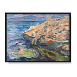Edvard Munch Kąpiący się mężczyźni na skałach 40×30