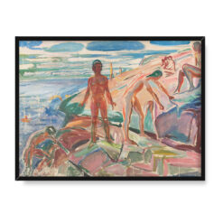 Edvard Munch Kąpiący się na skałach 40×30