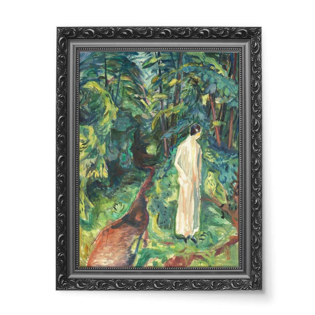 Edvard Munch Kobieta w ogrodzie wydruk na płótnie 50x70