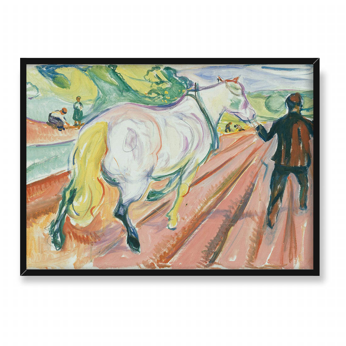 Edvard Munch Koń i człowiek w polu 70x50