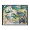 Edvard Munch Kopiący mężczyźni z koniem i wozem 2 50×40 w RAMIE