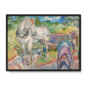 Edvard Munch Kopiący mężczyźni z koniem i wozem 40×30