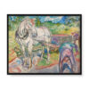 Edvard Munch Kopiący mężczyźni z koniem i wozem 50×40 w RAMIE