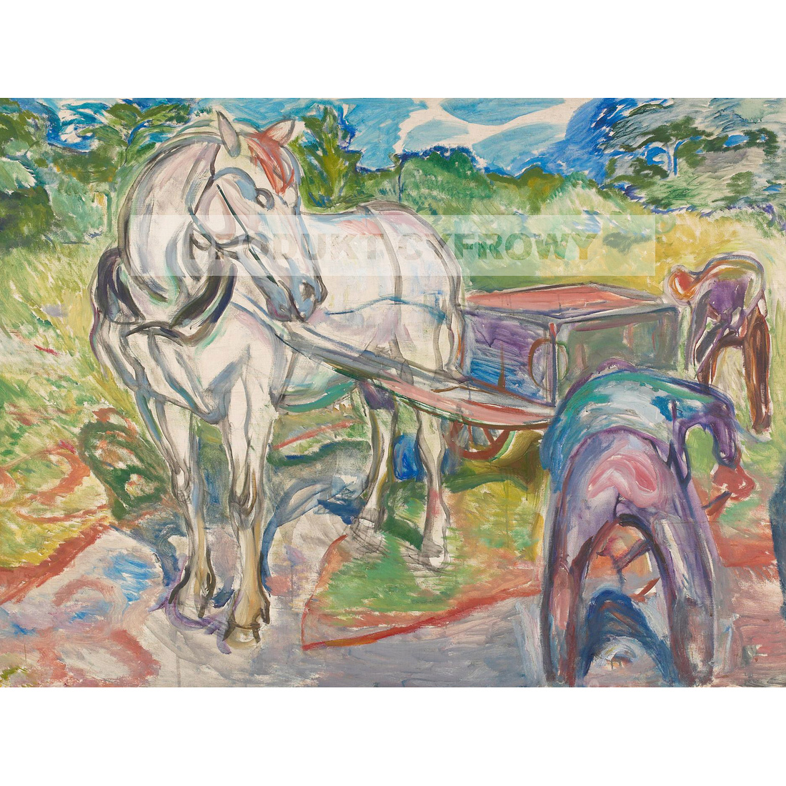 Edvard Munch Kopiący mężczyźni z koniem i wozem — produkt cyfrowy do pobrania