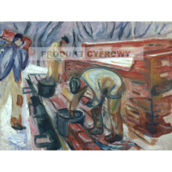 Edvard Munch Murarze przy pracy przy budynku pracowni — produkt cyfrowy do pobrania