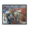 Edvard Munch Murarze przy pracy przy budynku pracowni 50×40