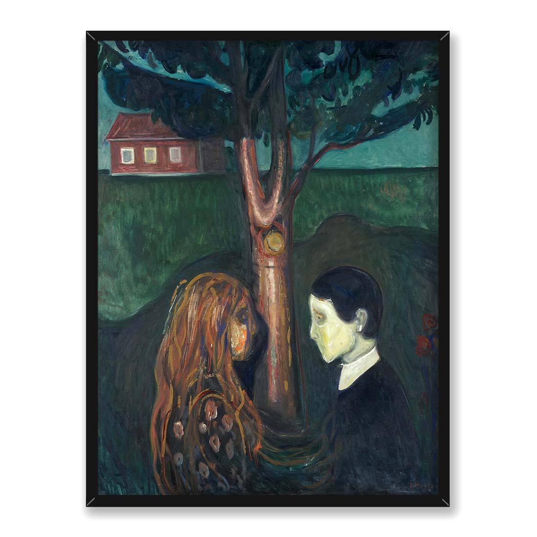 Edvard Munch Oko w oko 30x40 w RAMIE