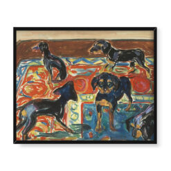 Edvard Munch Pięć szczeniąt na dywanie 50×40